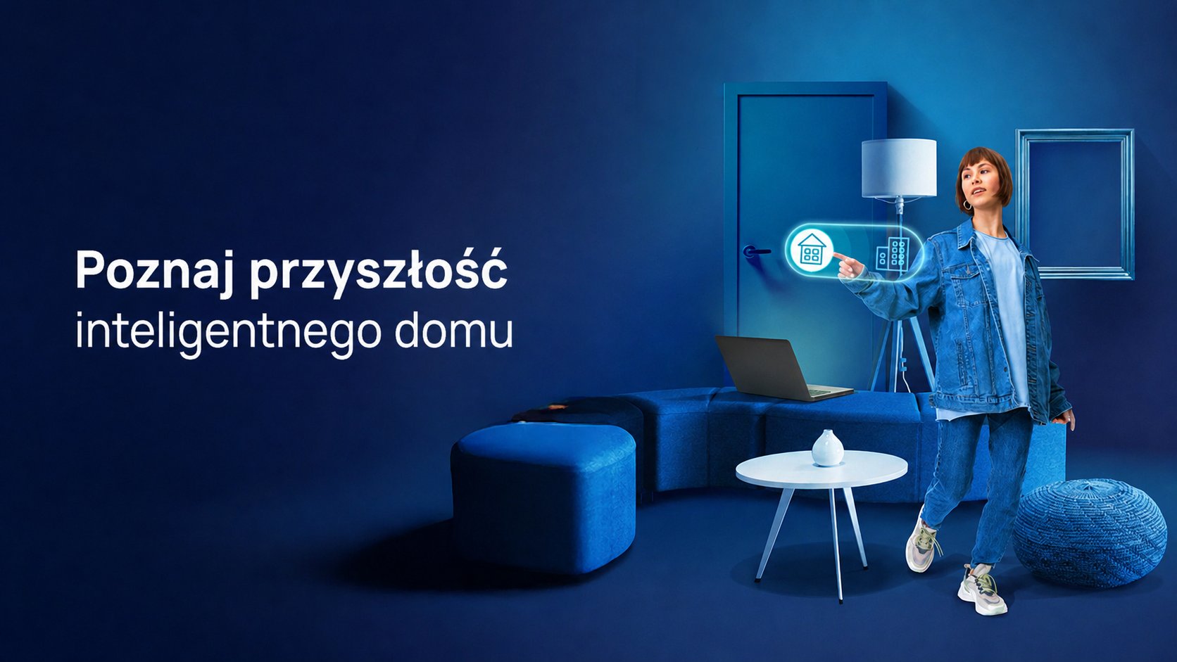 Lifestyle visual of a compact apartment interior suited to smart-home upgrades without renovation.
